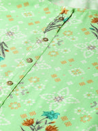 Yufta Women Green & Beige Printed Kurta palazzo Set | Grab2Buy