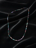 NVR Men's Handcrafted Multicolour Rhodium Plated Chain | Grab2Buy
