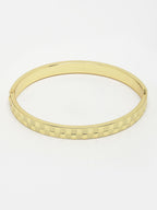 NVR Men's Gold-Polished Stainless Steel Kada Bracelet | Grab2Buy