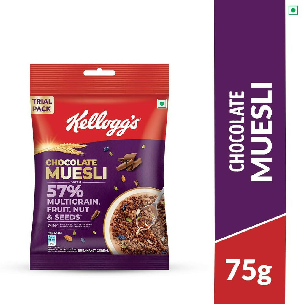 New Kellogg's Chocolate Muesli 57% Multigrain, Fruit, Nut & Seeds | Grab2Buy