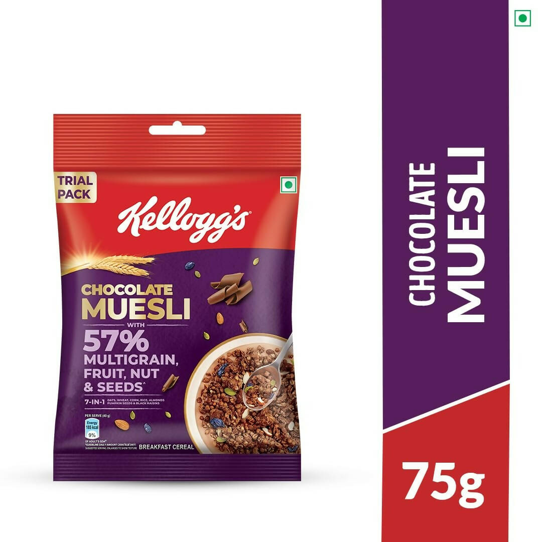 New Kellogg's Chocolate Muesli 57% Multigrain, Fruit, Nut & Seeds | Grab2Buy