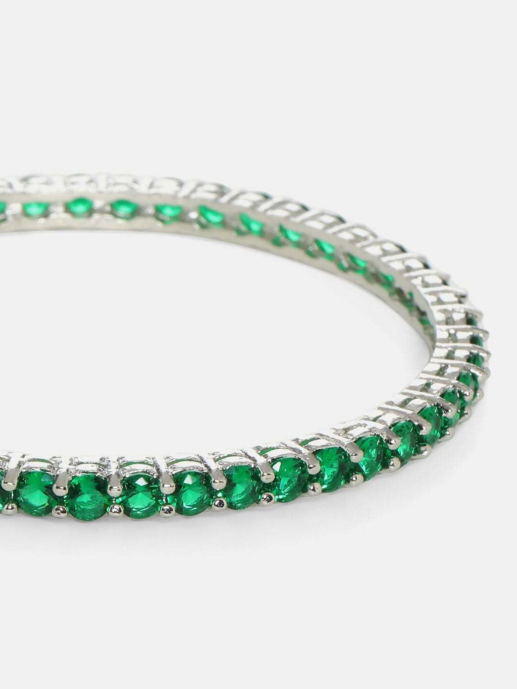 Green Stone Bangle- Ruby Raang | Grab2Buy