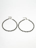 NVR Women's Evil Eye Black & Silver Anklets | Grab2Buy