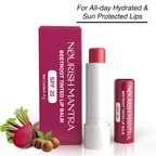 Nourish Mantra Beetroot Tinted Lip Balm with SPF for Smooth, Nourished & Protected Lips