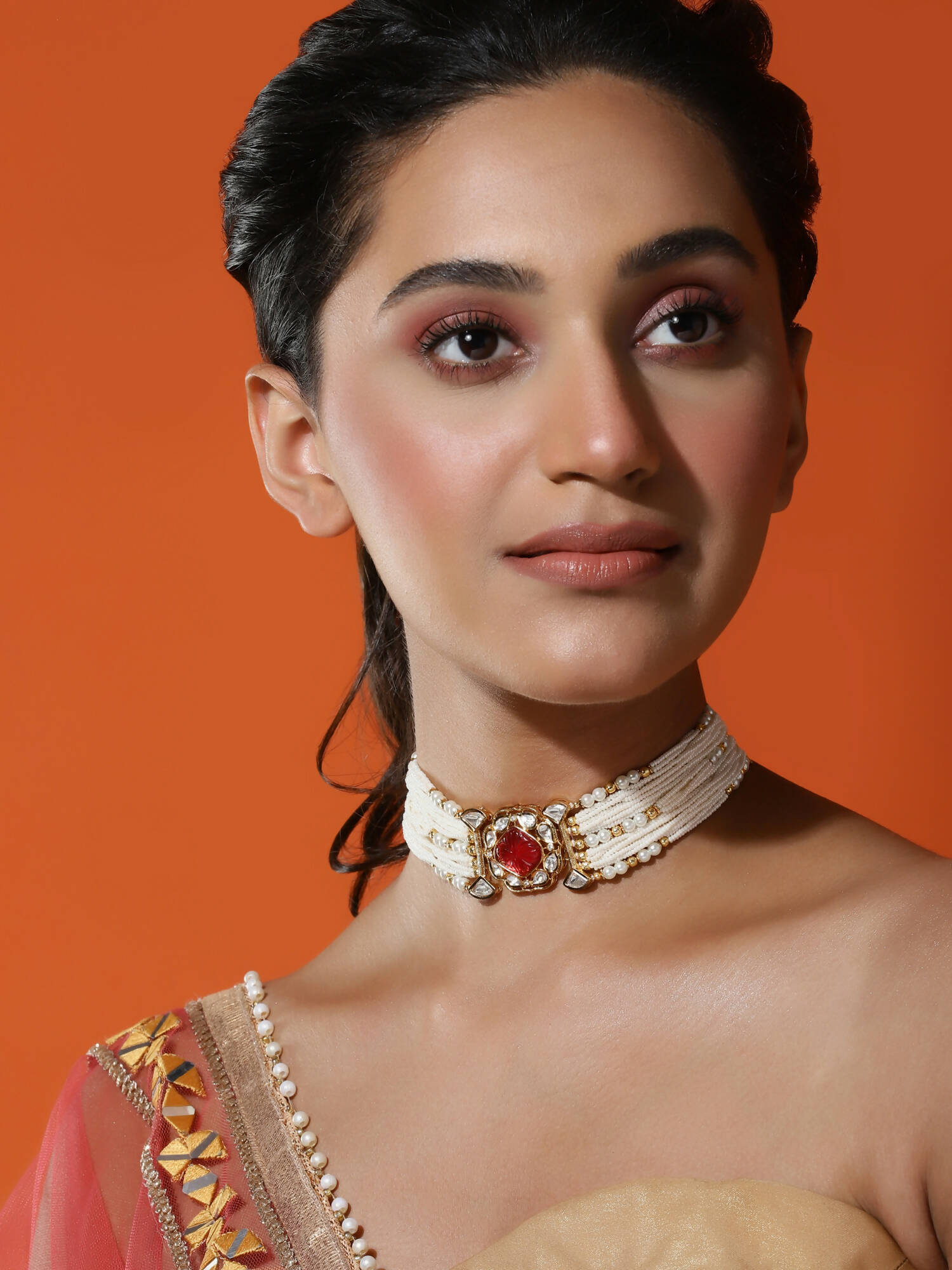 Women's Gold-Polished Necklace - Ruby Raang | Grab2Buy