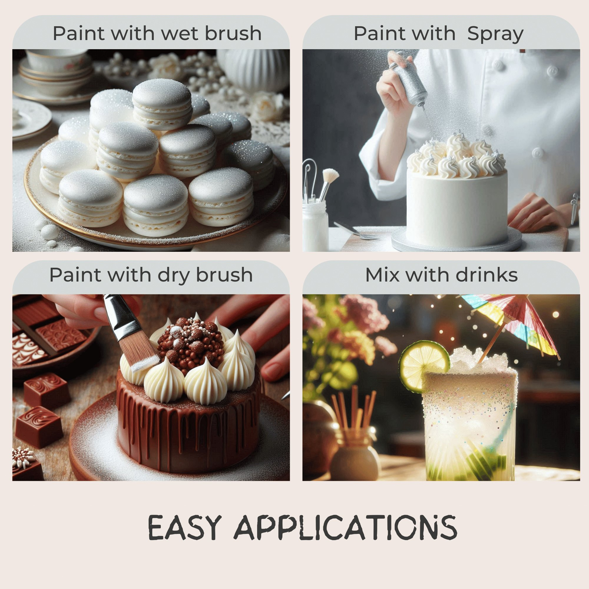 Confect Crystal White | Edible Luster Dust | Grab2Buy