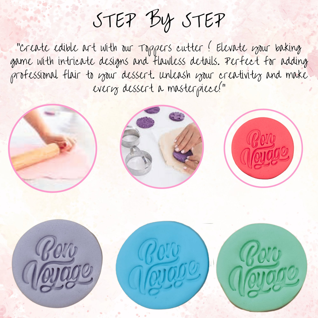 Confect Toppers Cutters | Congratulations Topper Cutter | (Bon Voyage) | Grab2Buy