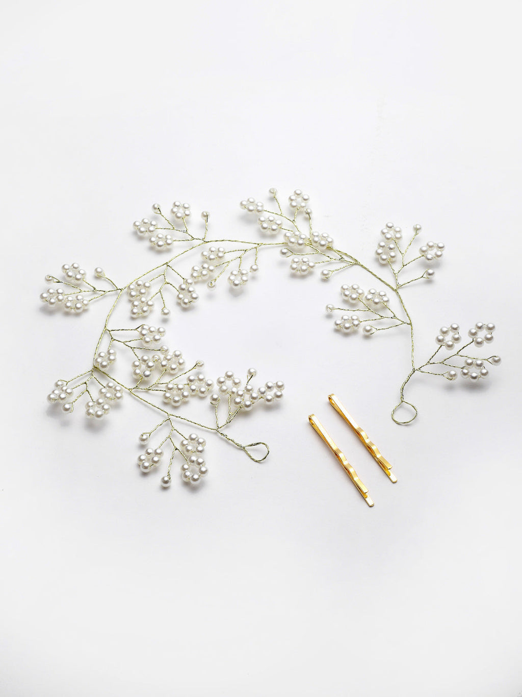 Panash Women Gold-Toned & White Beaded Tiara | Grab2Buy