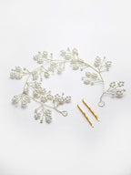 Panash Women Gold-Toned & White Beaded Tiara | Grab2Buy