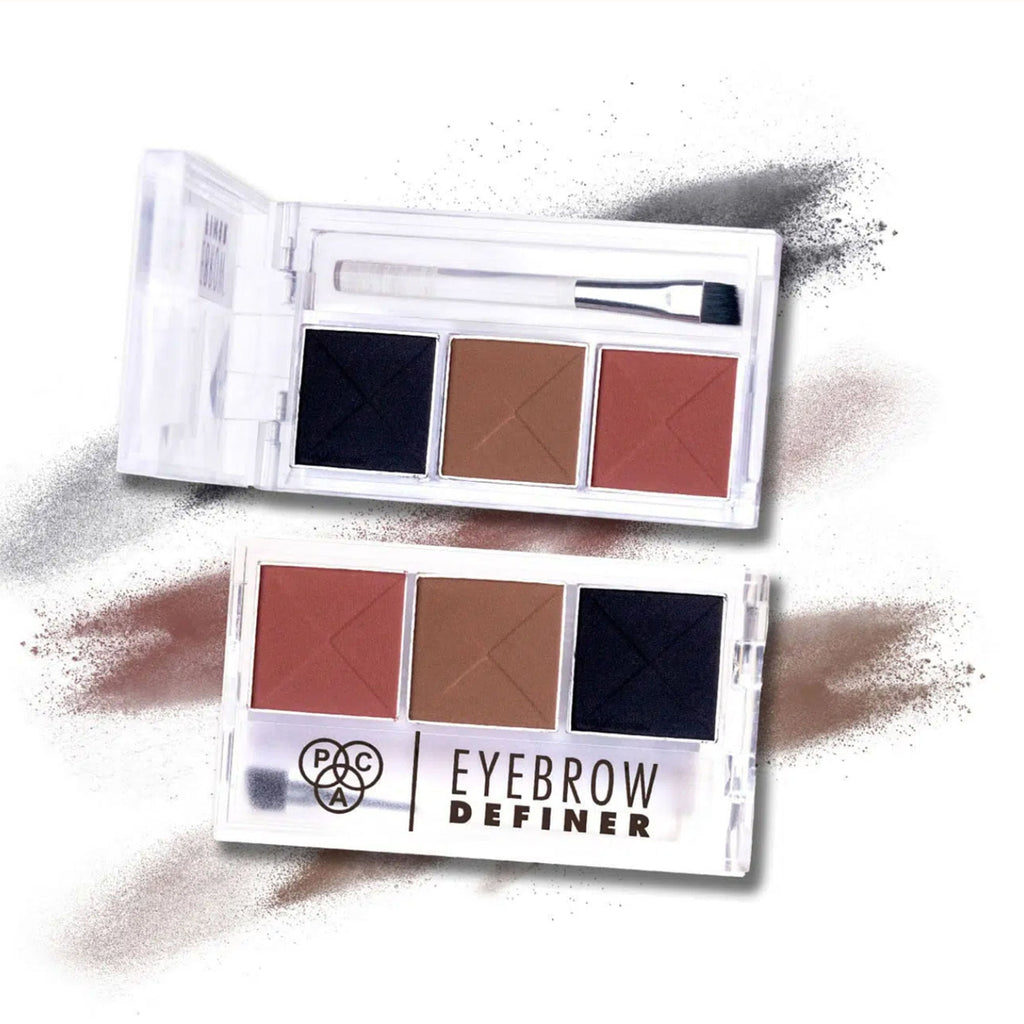 PAC Studio Eyebrow Definer Palette 3 colors - Fill, Sculpt & Define Natural Looking Brows