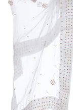 Mominos Fashion White Orgenza Nug Embroidery Dupatta | Grab2Buy