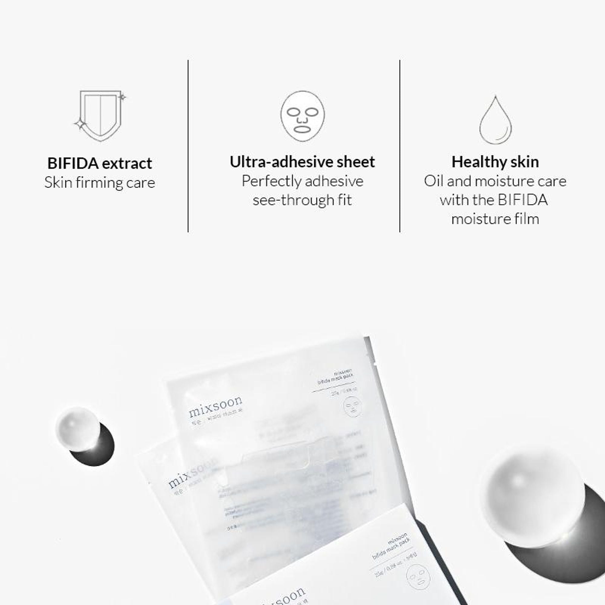 Mixsoon Bifida Mask Pack, Repairs Damaged Skin & Strengthens Barrier with Probiotics | Grab2Buy