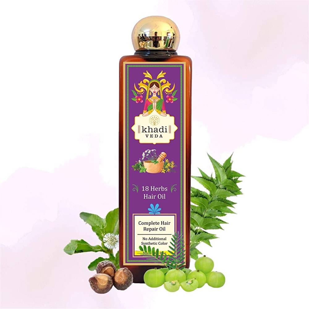 Khadi Veda 18 Herbs Hair Oil | Grab2Buy
