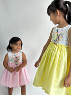 ArthLife White And Pink Unicorn Embroidered Dress | Grab2Buy
