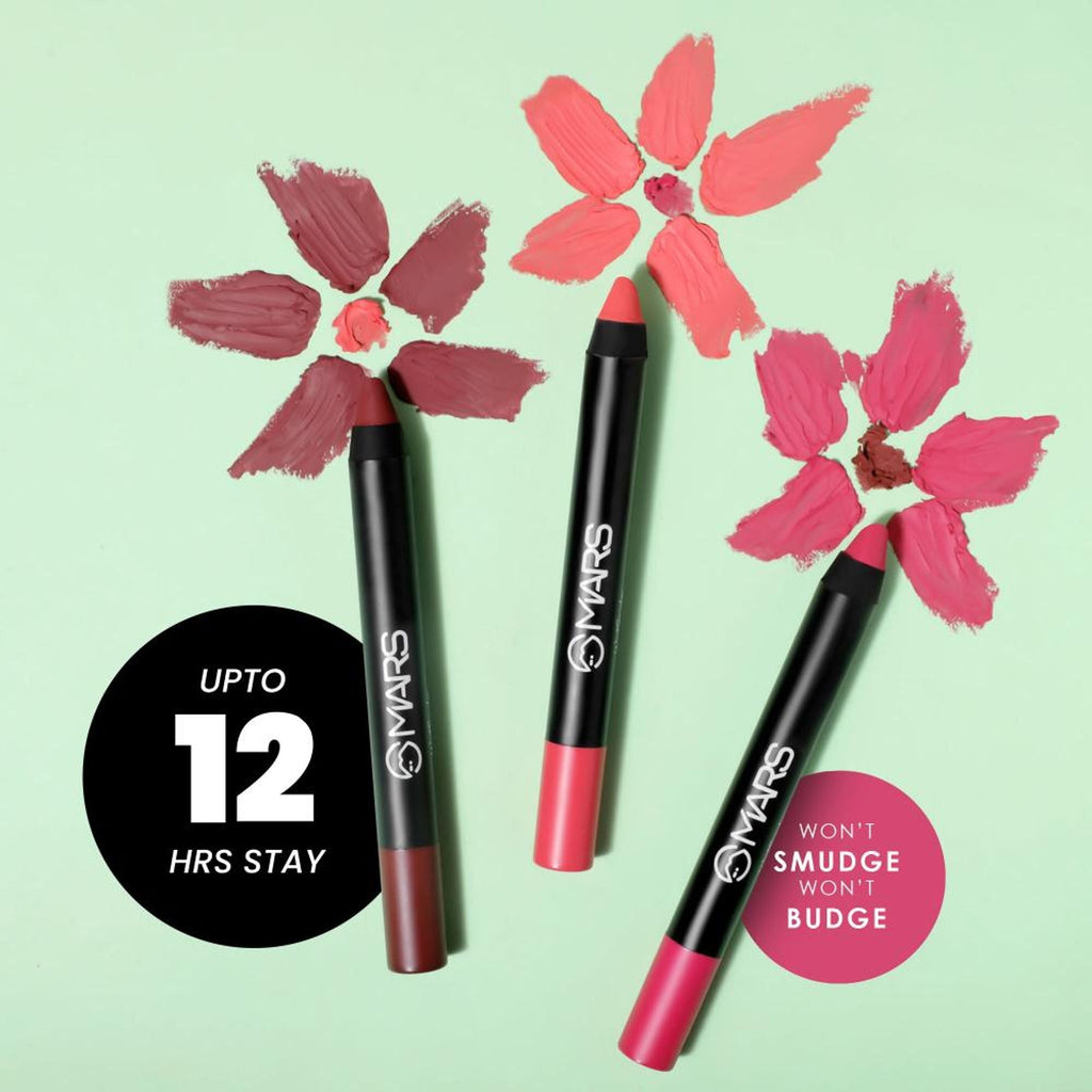 MARS Cosmetics Won't Smudge Won't Budge Lip Crayon - Berry Brave | Grab2Buy