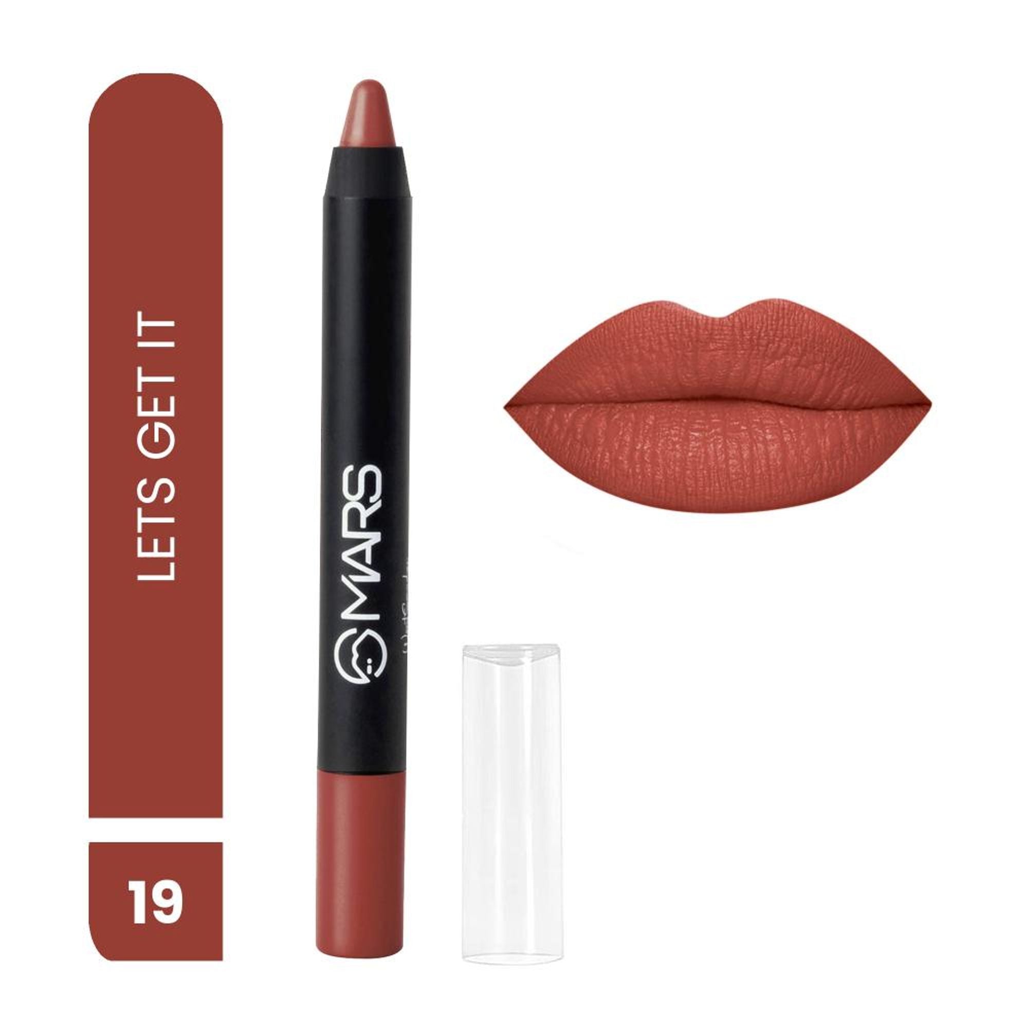 MARS Cosmetics Won't Smudge Won't Budge Lip Crayon - Let's Get It | Grab2Buy