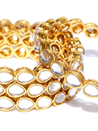 Gold-Polished Alloy Kundan Studded 4 Bangle Set - The Pari