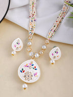 VOJ Women White Color stainless steel Jewellery Set | Grab2Buy