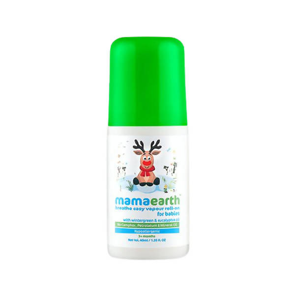 Mamaearth Baby Breathe Easy Vapour Roll-On For Relieves Congestion & Promotes Easy Breathing | Grab2Buy