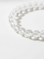 NVR White Crystal Beaded Bracelet for Men & Women | Grab2Buy