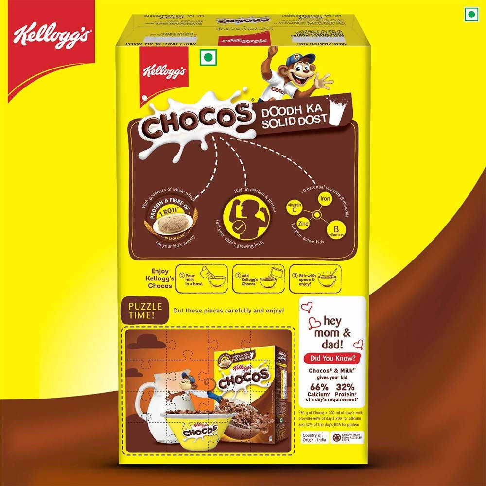 Kellogg's Chocos For Kids, Multigrain Energy, More Chocolatey, Kids Breakfast Cereal | Grab2Buy