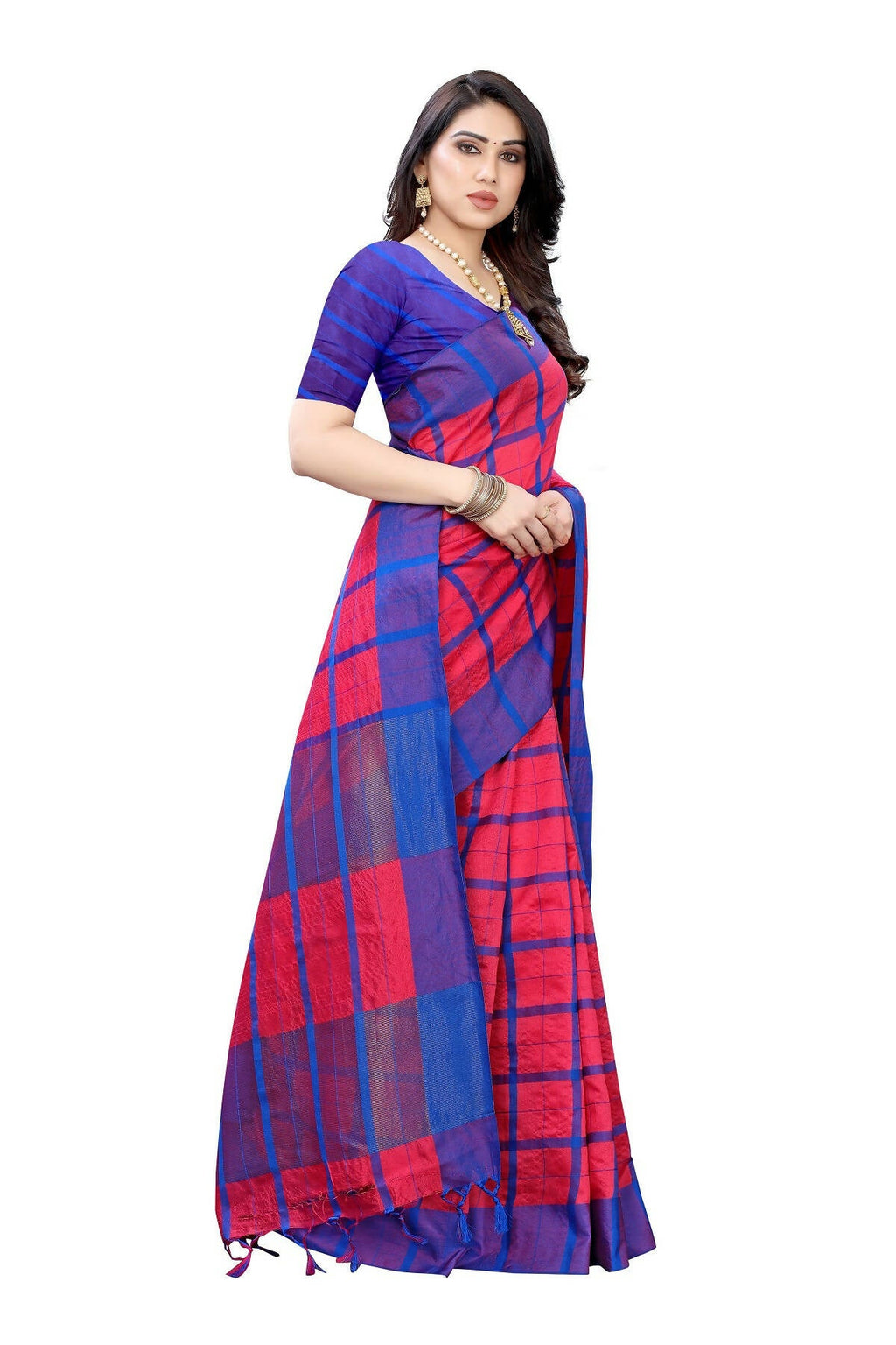 Vamika Pink Cotton Silk Weaving Saree (SATURN PINK) | Grab2Buy