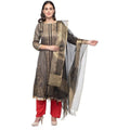 A R Silk Women's Tissue Silk Zari Work Black Regular Dupatta | Grab2Buy