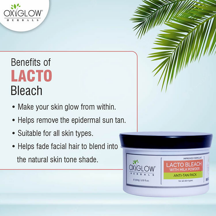 Oxyglow Herbals Lacto Bleach Cream - Anti-Tan Pack | Grab2Buy