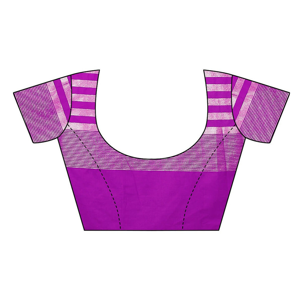 Vamika Purple Cotton Silk Weaving Saree (Twitter Purple) | Grab2Buy