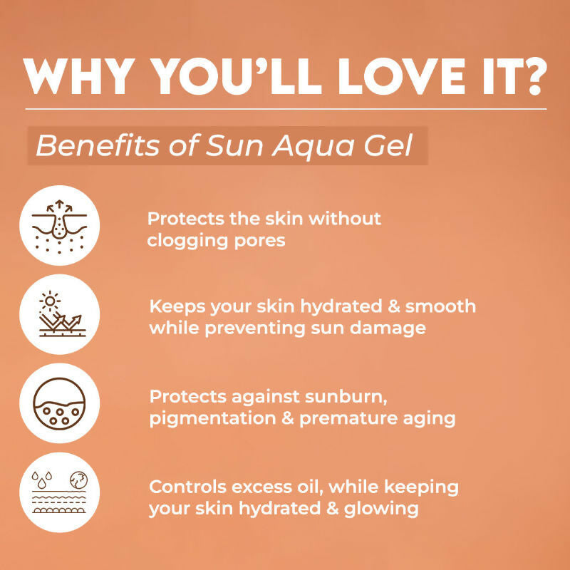 Jovees Herbal Sun Aqua Gel SPF 50 PA+++ Lightweight Texture | Grab2Buy