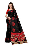 Vamika Latest Black Color Kalamkari With Jhalar Khadi Silk Saree | Grab2Buy