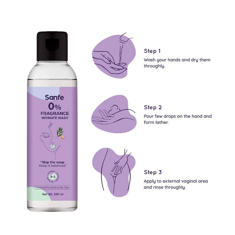 Sanfe 0% Fragrance Intimate Wash | Grab2Buy