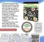 Motivation - Adult Colouring Book : Fun Colouring For Kids And Adults, Creative Coloring Book, Mindfulness Coloring Book, Relaxing Coloring Book | Grab2Buy