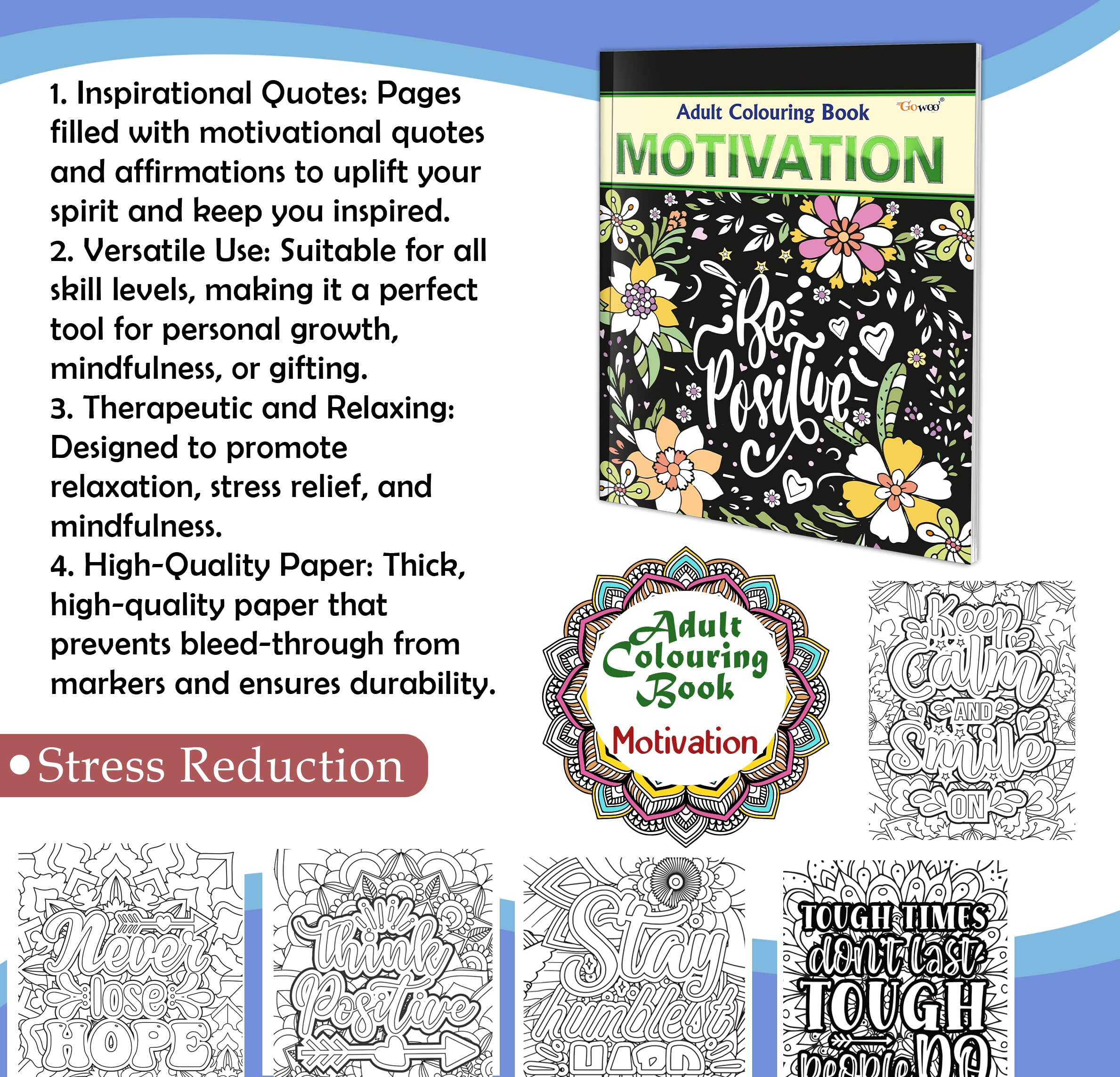 Motivation - Adult Colouring Book : Fun Colouring For Kids And Adults, Creative Coloring Book, Mindfulness Coloring Book, Relaxing Coloring Book | Grab2Buy