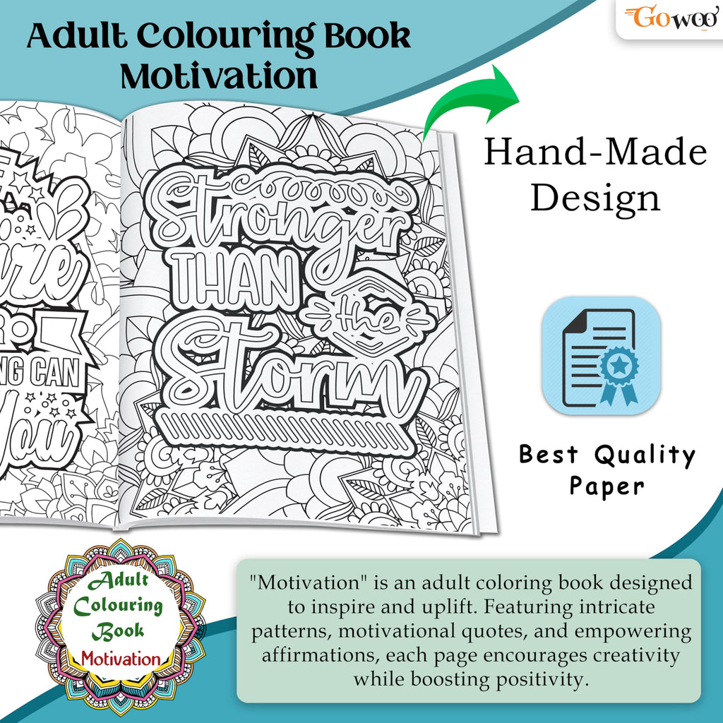 Motivation - Adult Colouring Book : Fun Colouring For Kids And Adults, Creative Coloring Book, Mindfulness Coloring Book, Relaxing Coloring Book | Grab2Buy