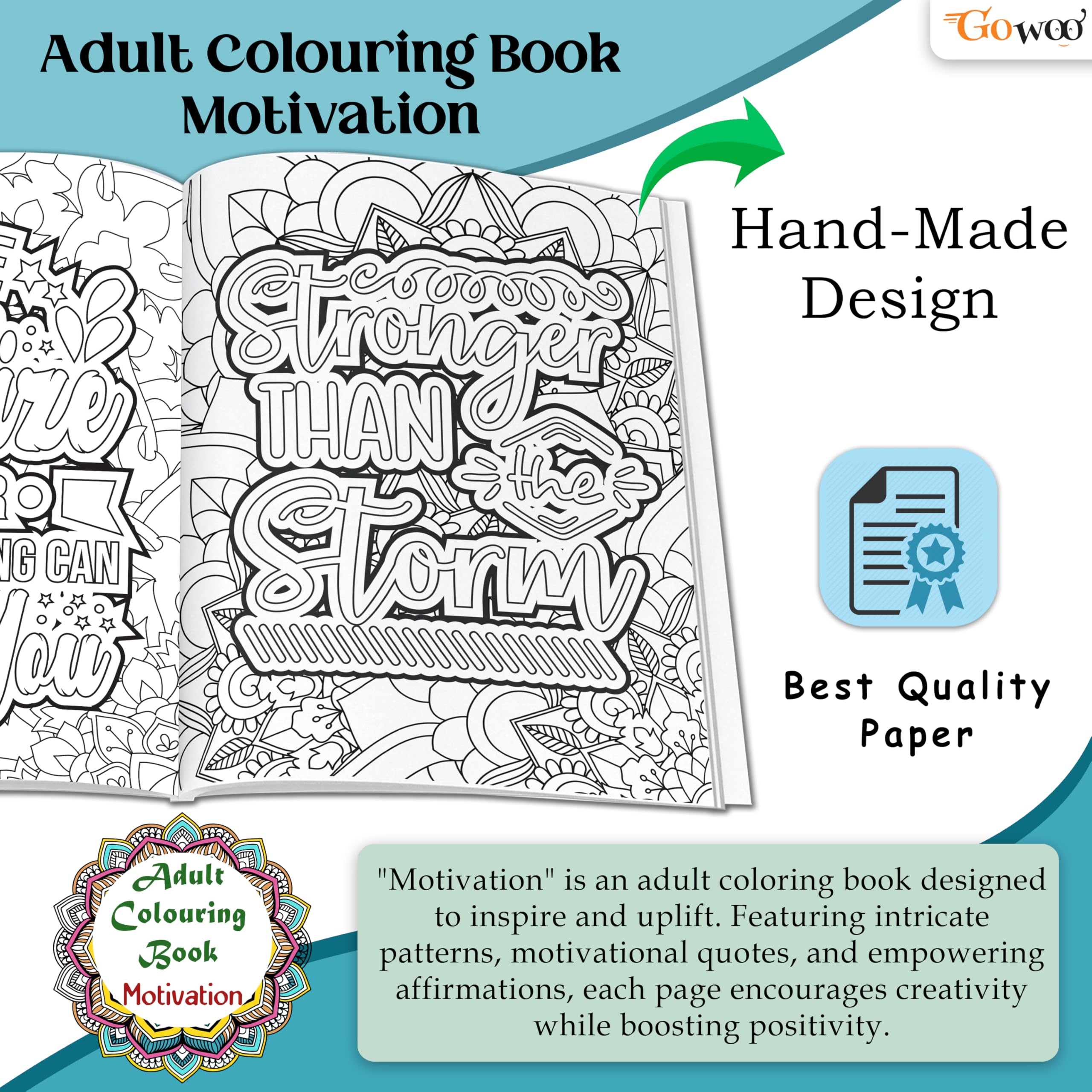 Motivation - Adult Colouring Book : Fun Colouring For Kids And Adults, Creative Coloring Book, Mindfulness Coloring Book, Relaxing Coloring Book | Grab2Buy