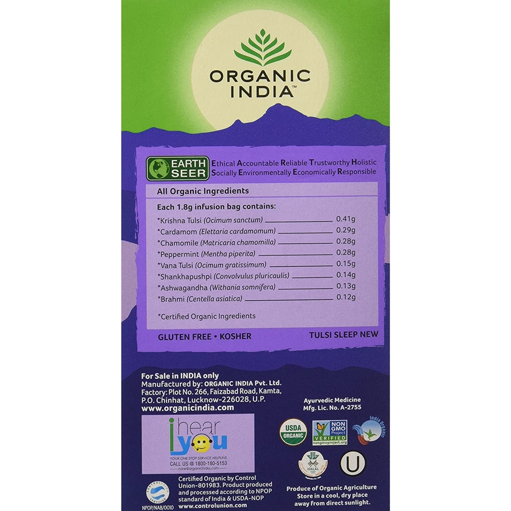 Organic India Tulsi Sleep Tea (25 Tea Bags) | Grab2Buy