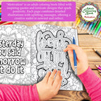 Motivation - Adult Colouring Book : Fun Colouring For Kids And Adults, Creative Coloring Book, Mindfulness Coloring Book, Relaxing Coloring Book | Grab2Buy