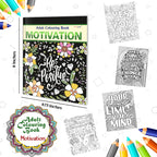 Motivation - Adult Colouring Book : Fun Colouring For Kids And Adults, Creative Coloring Book, Mindfulness Coloring Book, Relaxing Coloring Book | Grab2Buy