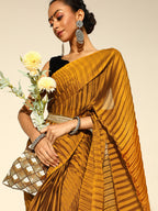 Saree Mall Mustard Party Wear Saree with Matching Blouse | Grab2Buy