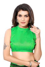Vamika Green Lycra Knitted Saree | Grab2Buy