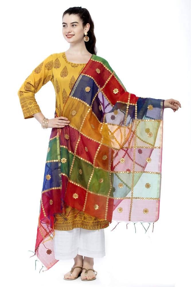 Mominos Fashion Multi Gota Box Dupatta | Grab2Buy