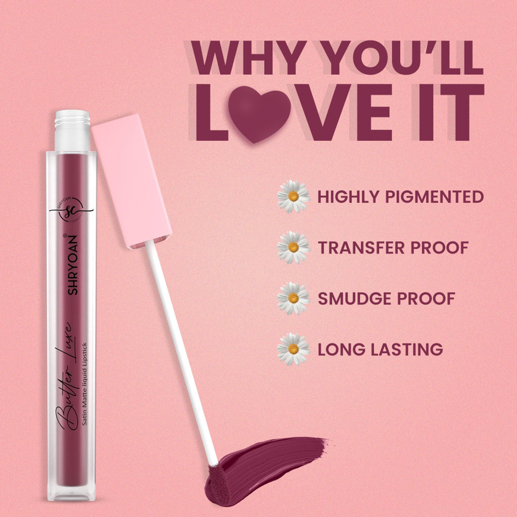 Shryoan Butter Luxe Satin Matte Liquid Lipstick - Commited 04 | Grab2Buy
