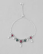 VOJ Set of 2 Traditional Heart Shaped Designer Anklet