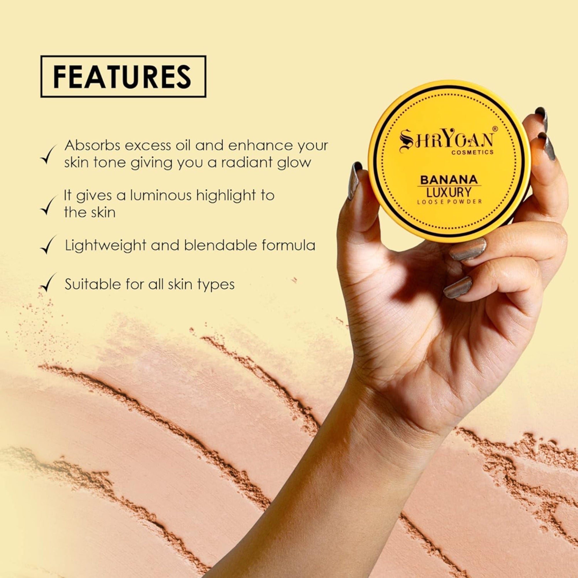Shryoan Banana Luxury Loose Powder | Grab2Buy