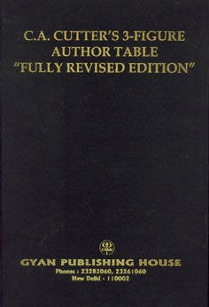C.A. Cutter's 3-Figure Author Table "Fully Revised Edition" - Gyan Books