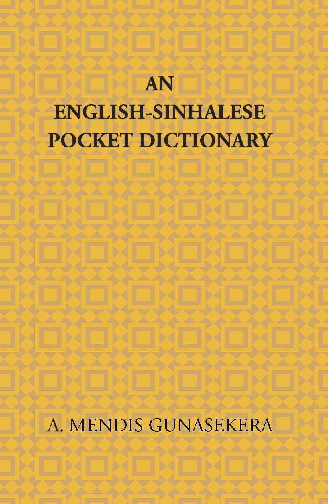 An English-Sinhalese Pocket Dictionary - Gyan Books