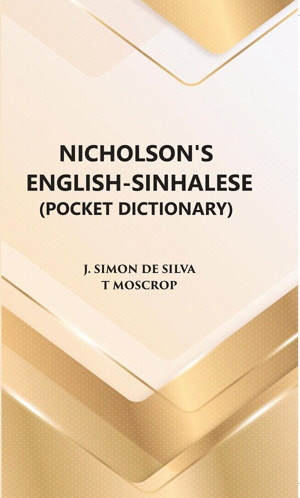 Nicholson's English- Sinhalese (Pocket Dictionary) - Gyan Books | Grab2Buy