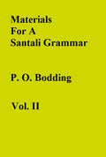 Materials For A Santali Grammar {Mostly Morphological} Vol. 2nd - Gyan Books