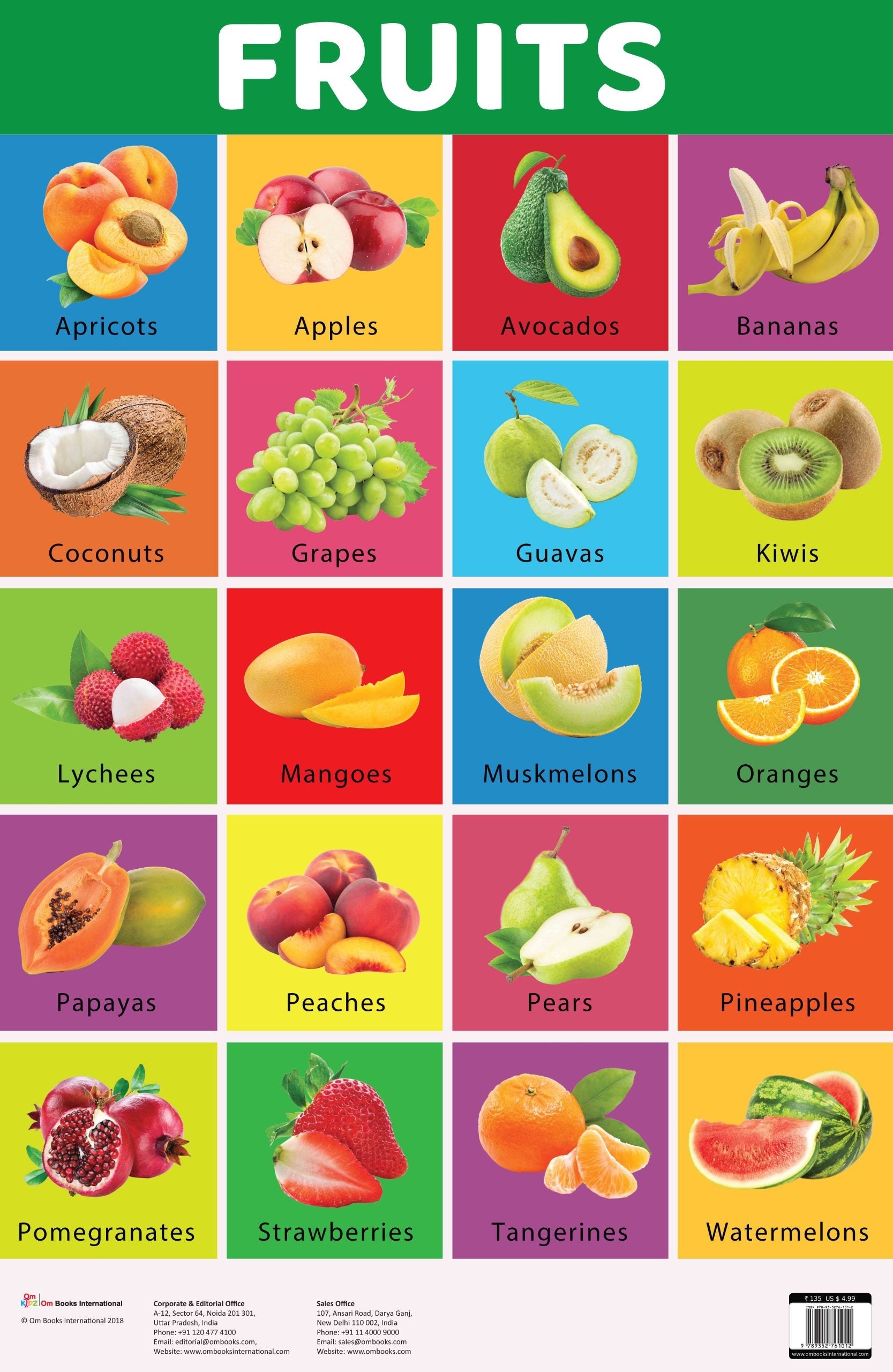 Fruits : Charts - Om Books